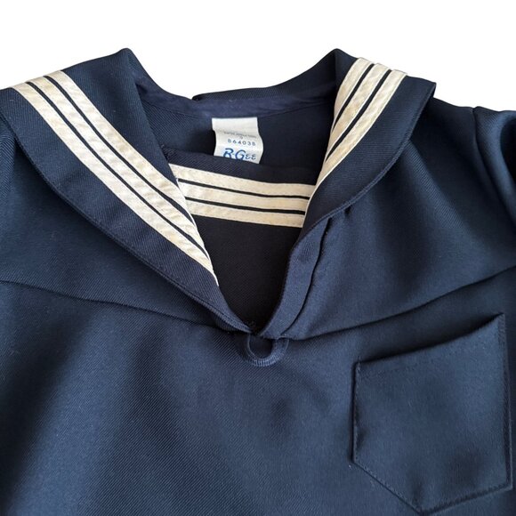 Vintage R-Gee Originals Navy Blue Sailor Suit Outfit With Hat Size 5 - Picture 2 of 8